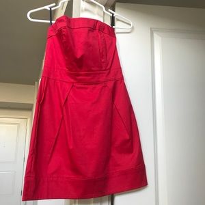 Red French Connection strapless dress- size 2